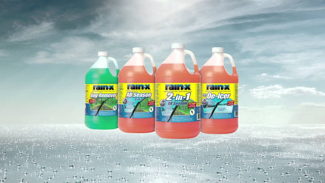 Rain-X Windshield Washer Fluid Overview Rain-X is the leader in automotive glass care, delivering the latest technologies to outsmart the elements and provide you with the ultimate visibility for safe and confident driving. Rain-X bug remover windshield washer fluid applies water-beading technology to help keep your windshield clean and free of stubborn bugs and road grime. Best in temperatures above freezing.

Product Features:

Removes stubborn bugs and road grime.
Applies water-beading technology to help keep windshield clear.
Formulated with deionized water for improved visibility and streak-free cleaning power.
For use in temperatures above freezing.