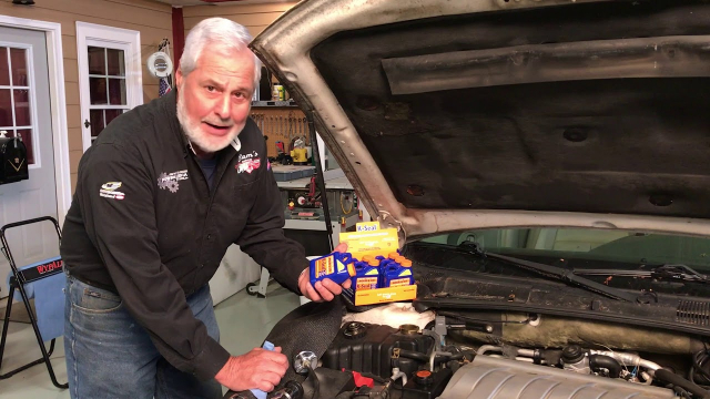 Repair Spotlight   2001 Oldsmobile Aurora Sam Memmolo talks about "chasing" a coolant leak on a 2001 Oldsmobile Aurora. 
He believes it's the start of head gasket failure and uses this as an opportunity to use K-Seal.