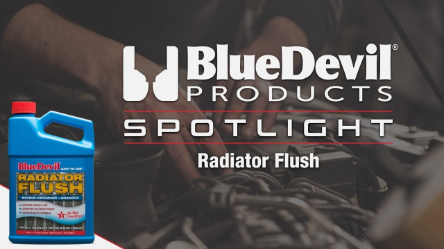BlueDevil Radiator Flush BlueDevil Radiator Flush restores efficiency to vehicles by helping remove grease, rust, grime or any other build up that occurs during normal vehicle use. Our specially formulated coolant flush works well in all vehicles, especially those with high mileage warranting a deep flush. Flushing your cooling system with BlueDevil Radiator Flush will impact your vehicles performance and add life to your car!

• Extends Vehicle Life 
• Advanced Cleaning Power 
• Concentrated Formula

The hard part repair is ALWAYS your best option, but when your vehicle just isn’t worth that kind of investment, REACH for BlueDevil Products at your favorite auto parts retailer.