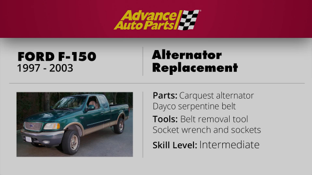 F-150 Alternator Replacement Learn how to replace an alternator on a 1997 - 2003 Ford F-150.