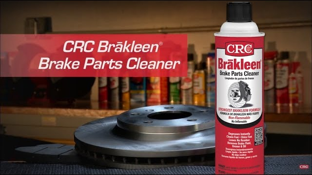 CRC BRAKLEEN® Brake Parts Cleaner Instructional Video Part of doing a brake job right is making sure that all brake surfaces and components are clean.  Brakleen brake parts cleaner, from CRC Industries, quickly and easily removes brake dust, grease, oil and road grime.  The original aerosol brake parts cleaner; Brakleen has been the number one choice of automotive technicians and do-it-yourselfers for more than 40 years.  CRC Brakleen is easy to use and does most of the work for you!