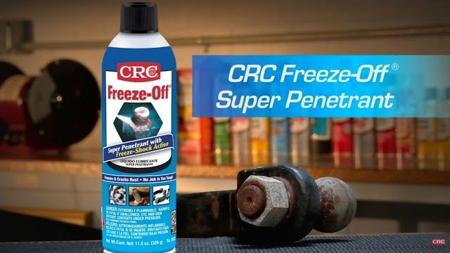 Beat Corrosion with CRC Freeze-Off® Super Penetrant Suspension parts on the underside of your vehicle are exposed to all the harsh elements of weather.  This is where salt and road grime accumulate.  Over time, corrosion can eat away at components and hardware in the underbody, causing them to rust, corrode or seize.
Freeze-Off Super Penetrant from CRC Industries is a unique formula that immediately drops the temperature of the area in direct contact with the spray.  The freezing action shrinks seized metal components, creating fissures and cracks through the corroded areas  enabling the superior, high purity penetrating solvent in Freeze-Off to reach deeper and work faster and more effectively than other penetrants.  Freeze-Off also contains a lubricating film that displaces water and helps prevent future corrosion.