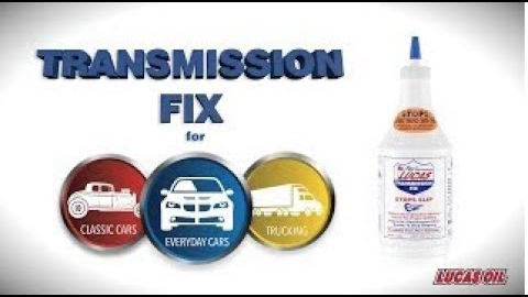 Transmission Fix: Lucas Oil Products Lucas Transmission Fix is a non-solvent formula that stops slip, hesitation and rough shifting in worn transmissions and completely eliminates most seal leaks. Use in any transmission for preventative maintenance. Use also in light duty manual transmissions to increase shifting ease and transmission life.