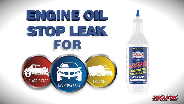 Lucas Engine Oil Stop Leak Lucas Engine Oil Stop Leak is an all new formulation of Lucas additives and very specific base stocks designed to stop seal leaks in engines!