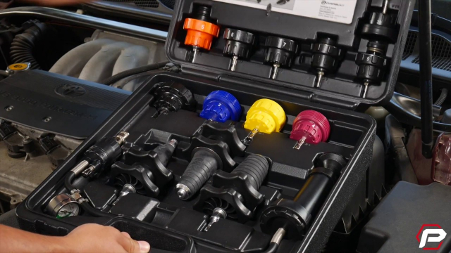 Test cooling system pressure quickly with the Powerbuilt 22 Piece cooling system pressure test kit You can quickly and easily test cooling system pressure for almost any passenger vehicle on the road today with the Powerbuilt 22 Piece cooling system pressure test kit.