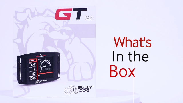 What's in the box of the Bully Dog GT Gas Tuner The GT Gas tuner unlocks more horsepower and torque to meet the unique demands you put on your vehicle. With preloaded tuning, customizable gauges to track performance, and a wide variety of hauling and off-roading features, you’ll have plenty of power to take on tough jobs or improved fuel economy for long highway hauls. Space for up to 10 custom tunes helps you adjust for the many ways you put your vehicle to the test.