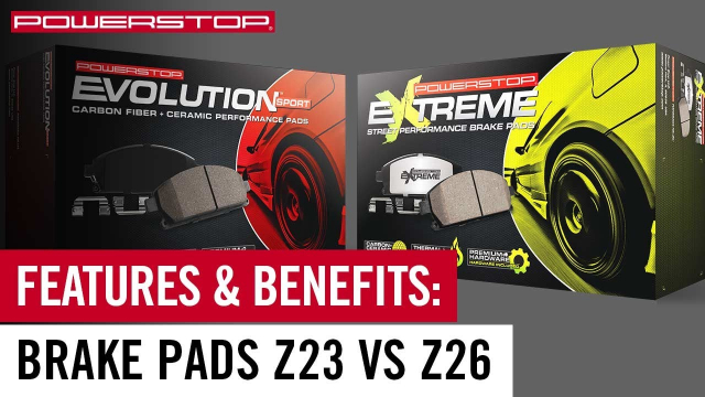 Z23 vs Z26: Which Brake Pad Upgrade Is Right for You?  | Power Stop When choosing between Power Stop’s top of the line brake pads Z23 and Z26, what you’ll really need to know is what kind of performance you’ll want out of your pads.