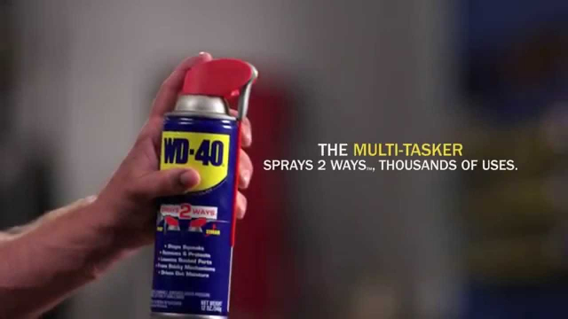 #WD40PowerOf5 Smart Straw® The Multi-Tasker: Get true versatility with the WD-40 Smart Straw®. The can that Sprays 2 Ways TM and has a permanently attached straw so it’ll never escape you again. Flip it up for a precision stream and down for a regular spray action.