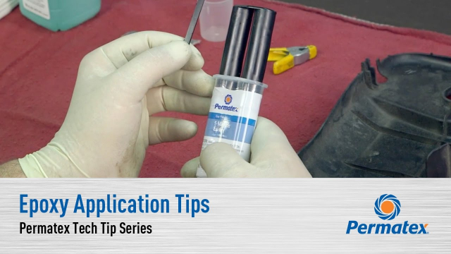 Epoxy Application Tips: Permatex Tech Tip Series Curtis Haines, Permatex Associate Innovations Manager, discusses the different types of repairs an auto technician may need to perform, and the different types of Permatex epoxies that can help complete the job. This video also provides a step-by-step guide to mixing, applying and curing epoxies.

Products Featured
5 Minute Gap Filling Epoxy
1 Minute General Purpose Epoxy
30 Minute High Strength General Purpose Epoxy
Fast Orange Brand Hand Cleaner