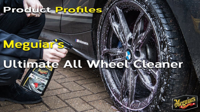 Meguiar's Ultimate All Wheel Cleaner - Product Profiles Meguiar's Ultimate All Wheel Cleaner delivers our most powerful cleaning performance that is safe for all wheel finishes! This advanced chemistry blends road grime attacking surfactants with active brake dust dissolving agents. The deep-cleaning gel formula turns brake dust purple and road grime brown as it gently loosens stubborn contaminants. And since it’s acid-free and pH balanced this wheel cleaner is safe and effective for ALL wheel finishes and painted brake components.
