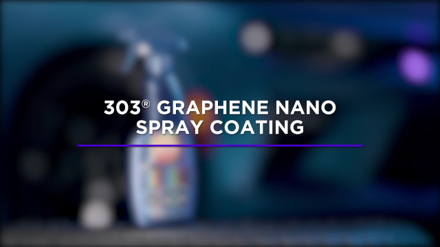 303 Graphene Water Spot Explainer 303® Graphene Nano Spray Coating is a Graphene Oxide-based coating that will provide a high level of protection for 12 months. This product also reduces the surface temperature, which will reduce the amount of hard water spots you get on your car's paint. It features a high-water contact angle, producing substantial hydrophobic properties that keep the water from sticking to your paint. After application, the paint will have enhanced gloss and clarity.