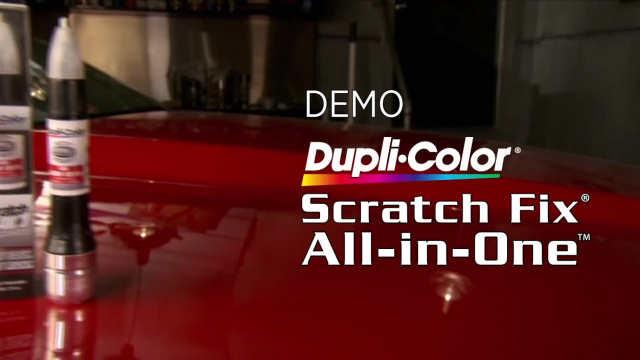 Dupli-Color Scratch Fix All-in-1 How-To Video Dupli-Color Scratch Fix All-in-1 touch-up paint is the ultimate tool for scratch and chip repair.  It features an abrasive prep tip, exact color match paint with a pen tip or brush, and a clear top coat to seal and protect.  Dupli-Color is the only brand with colors tested and approved by vehicle manufacturers for a perfect match to the original factory finish.  Learn how easy it is to fix a scratch or chip on your vehicle with Dupli-Color Scratch Fix All-in-1.