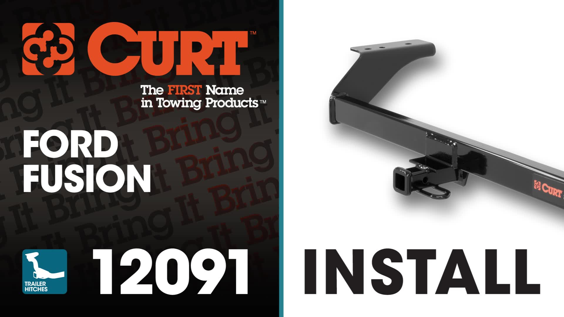 CURT Rear Trailer Hitch Receiver, 3500 LB Capacity, Drilless Install