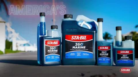 Sta-Bil 360 Marine Ethanol Treatment and Stabilizer Benefits STA-BIL 360° Marine keeps your boat running smoother and stronger by cleaning and protecting its fuel system. One ounce treats up to ten gallons of fuel in boats, jet skis, and other watersport engines. Use it with every fill-up to increase power and protect against ethanol-blended fuels.