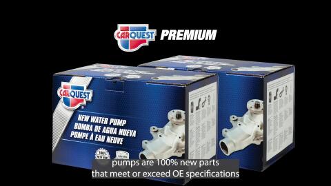 Carquest Premium Water Pumps Carquest Premium water pumps are 100% new parts that meet or exceed OE specifications and undergo stringent testing to ensure superior performance.  Our manufacturers use only quality materials when they are producing Carquest Premium water pumps.