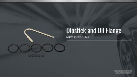 Engine Oil Dipstick Flange Repair Video for Select Ford F-Series & E-Series Trucks & Vans This Dorman OE FIX oil pan dipstick flange repair kit includes a special tool that allows a leaky main O-ring to be changed without removing the oil pan, saving time. Kit includes enough O-rings to perform five complete repairs.