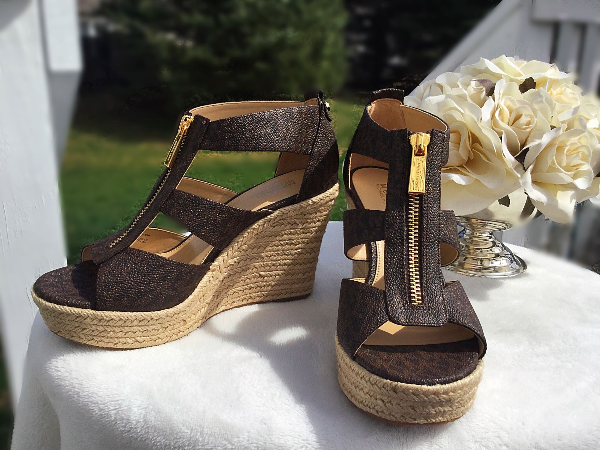 michael kors wedge sandals macy's
