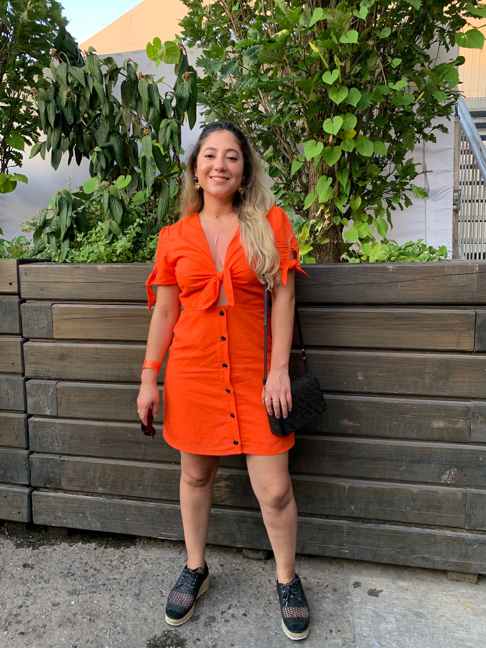 macys orange dress