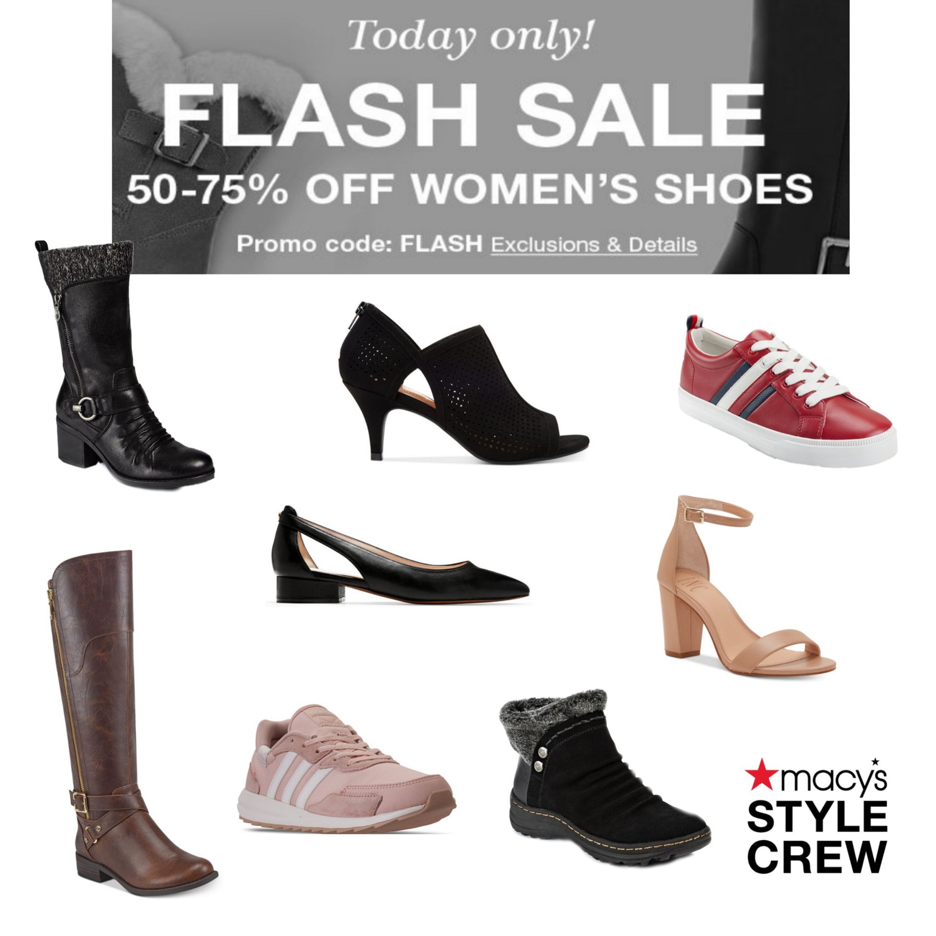 macy's flash sale today shoes