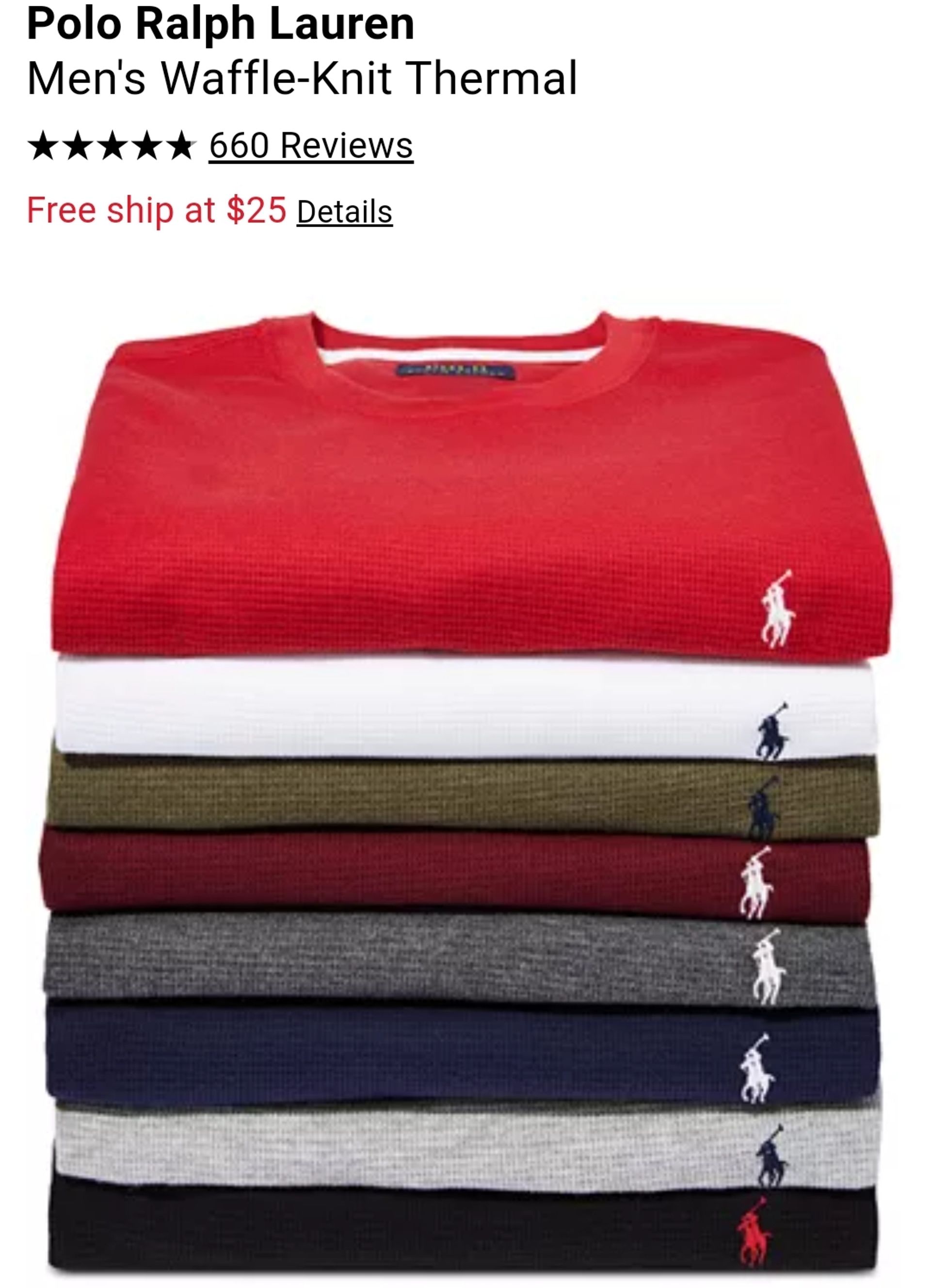 Macys mens polo thermals hotsell