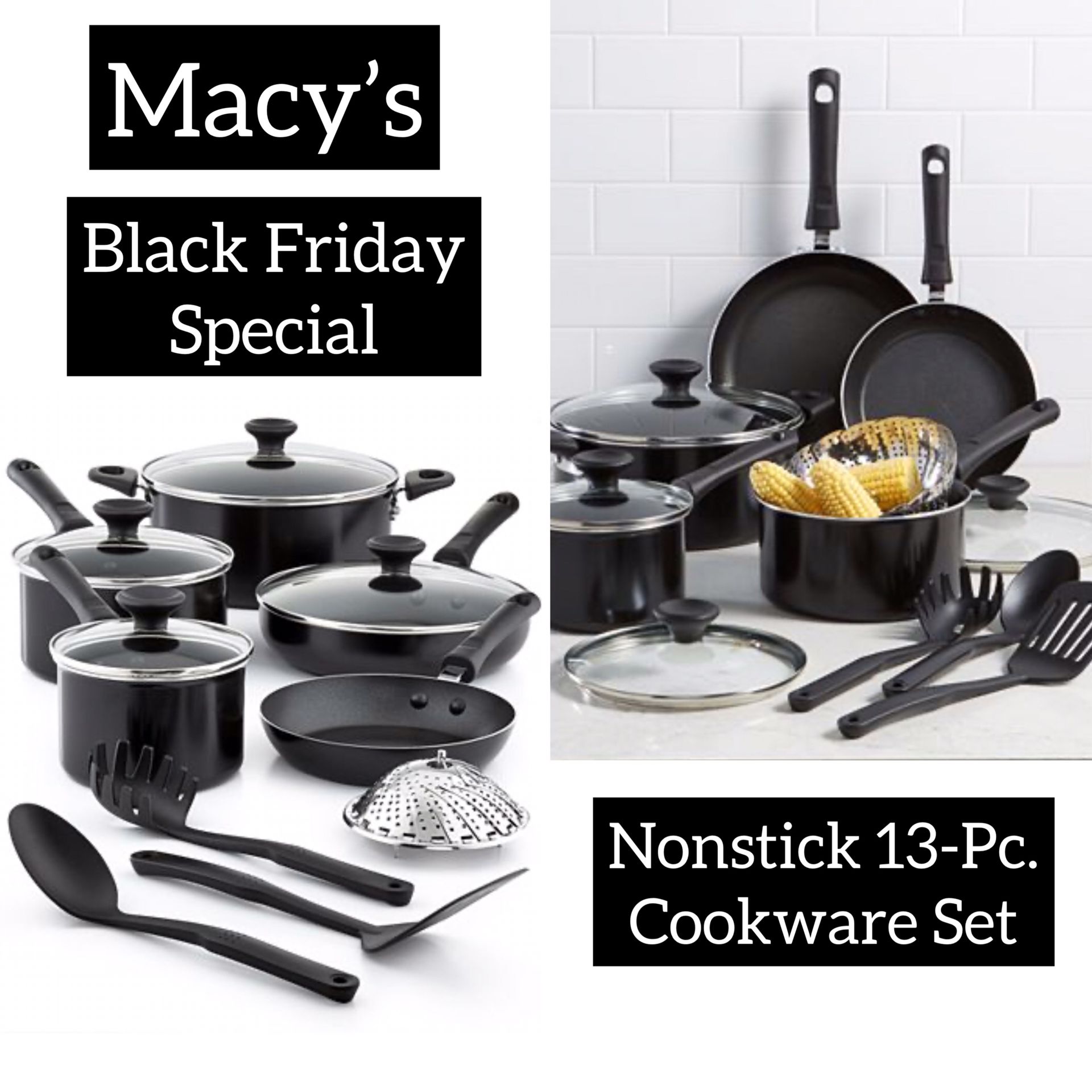 Macys 13 piece cookware set Clearance