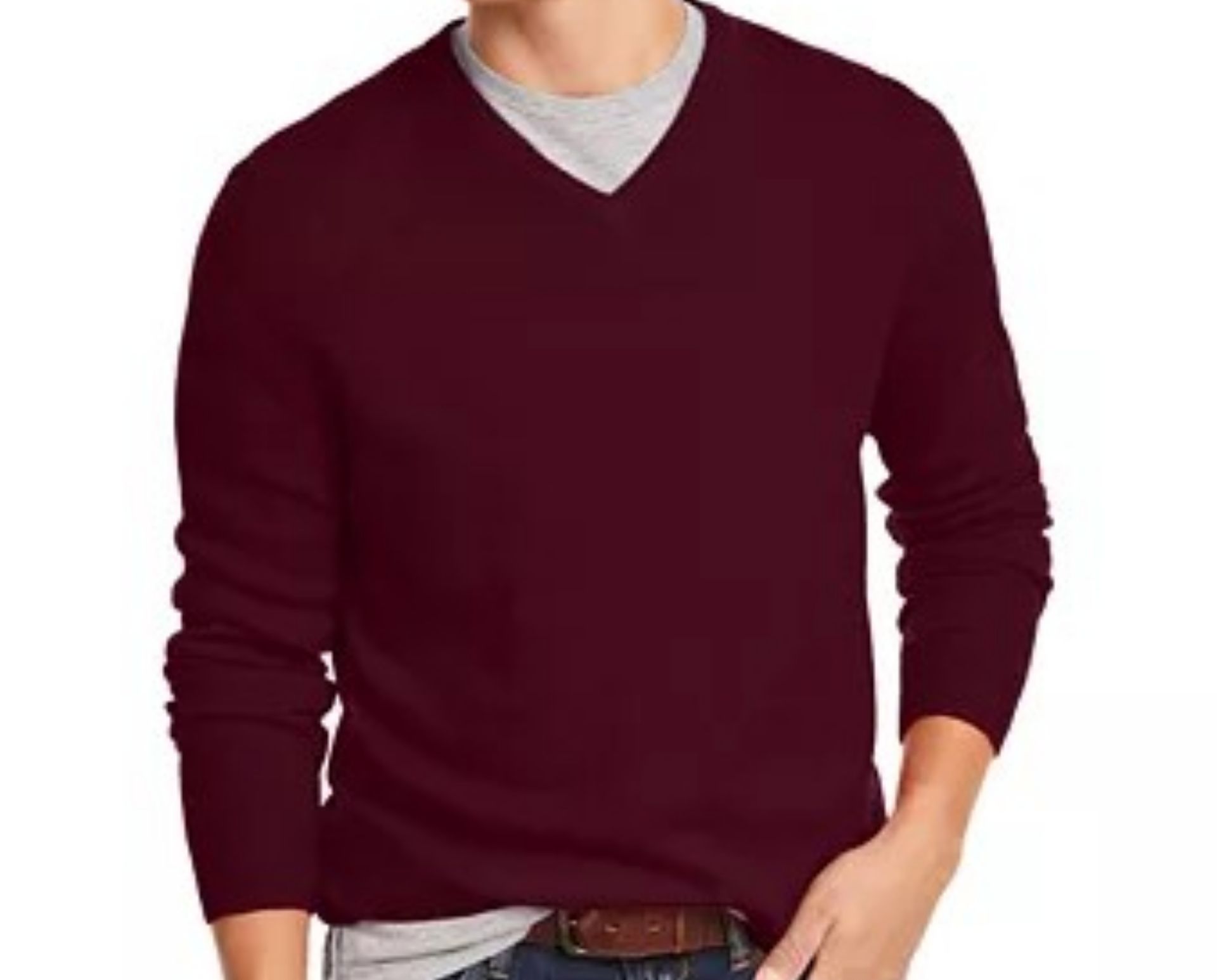 Macys mens v neck sweaters online
