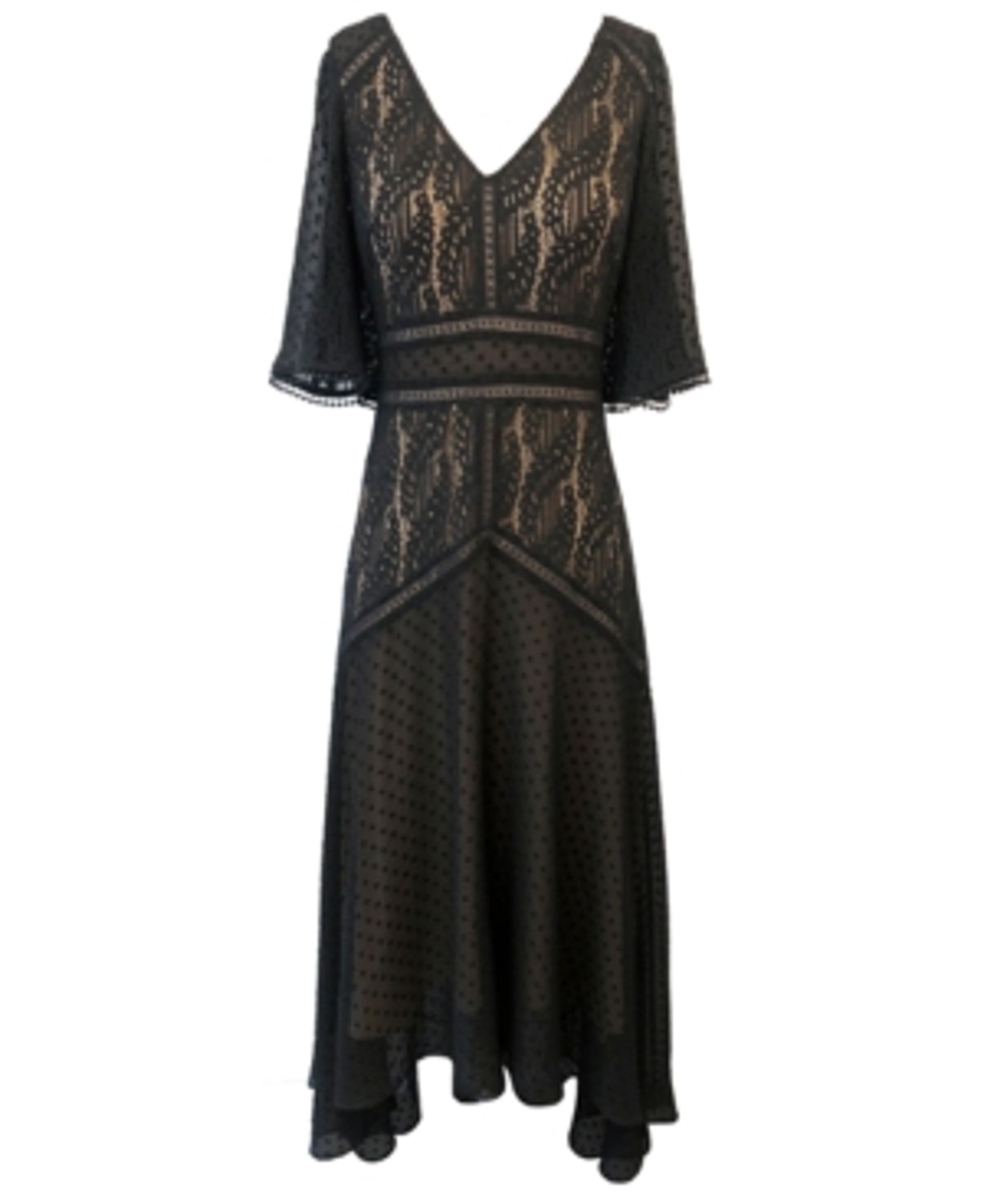 macy's black and silver dress