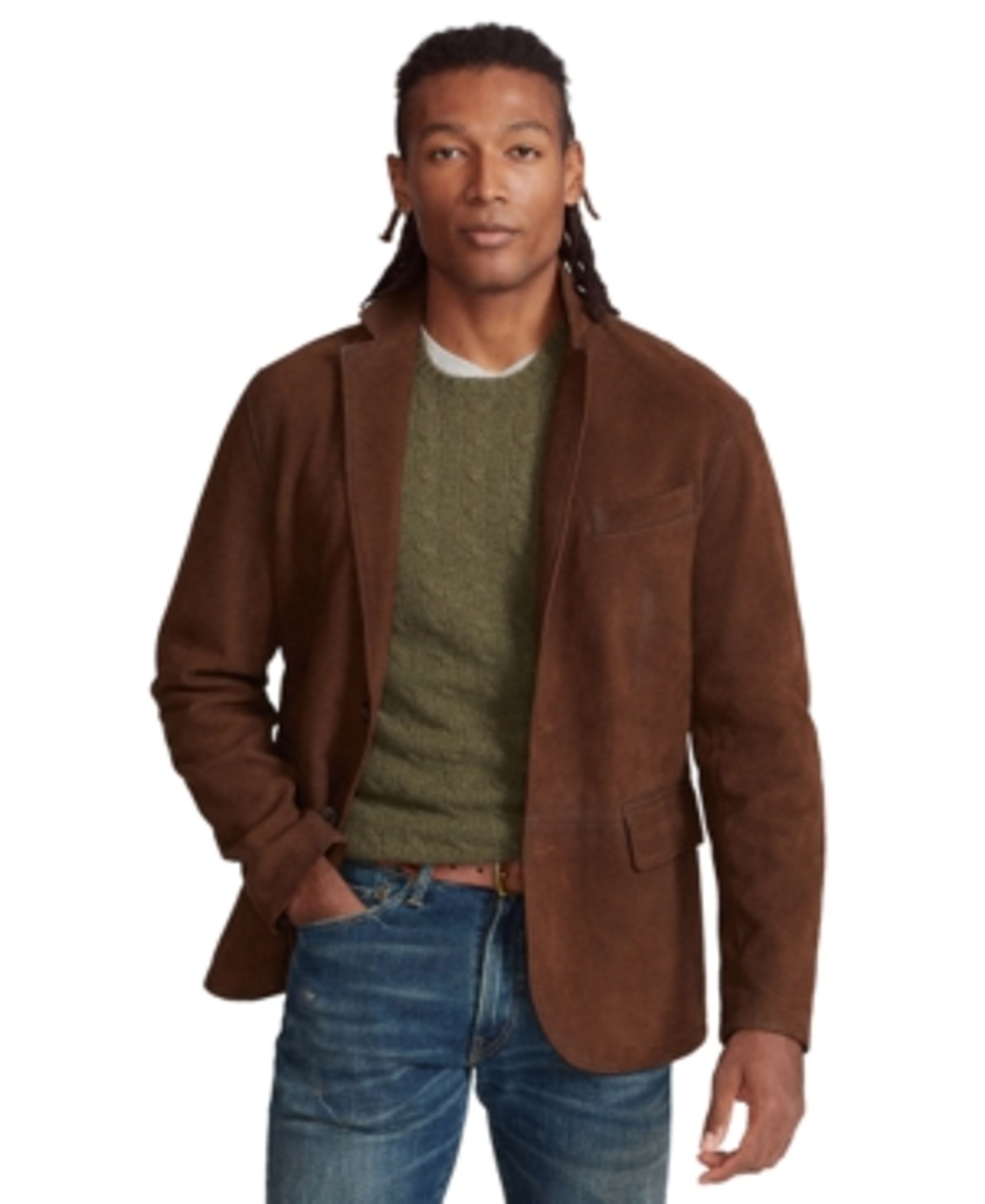 macy's polo leather jacket