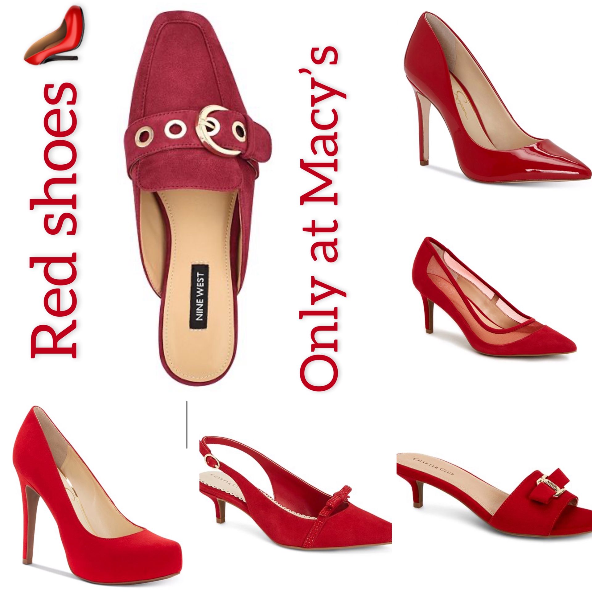 macy's red shoes heels