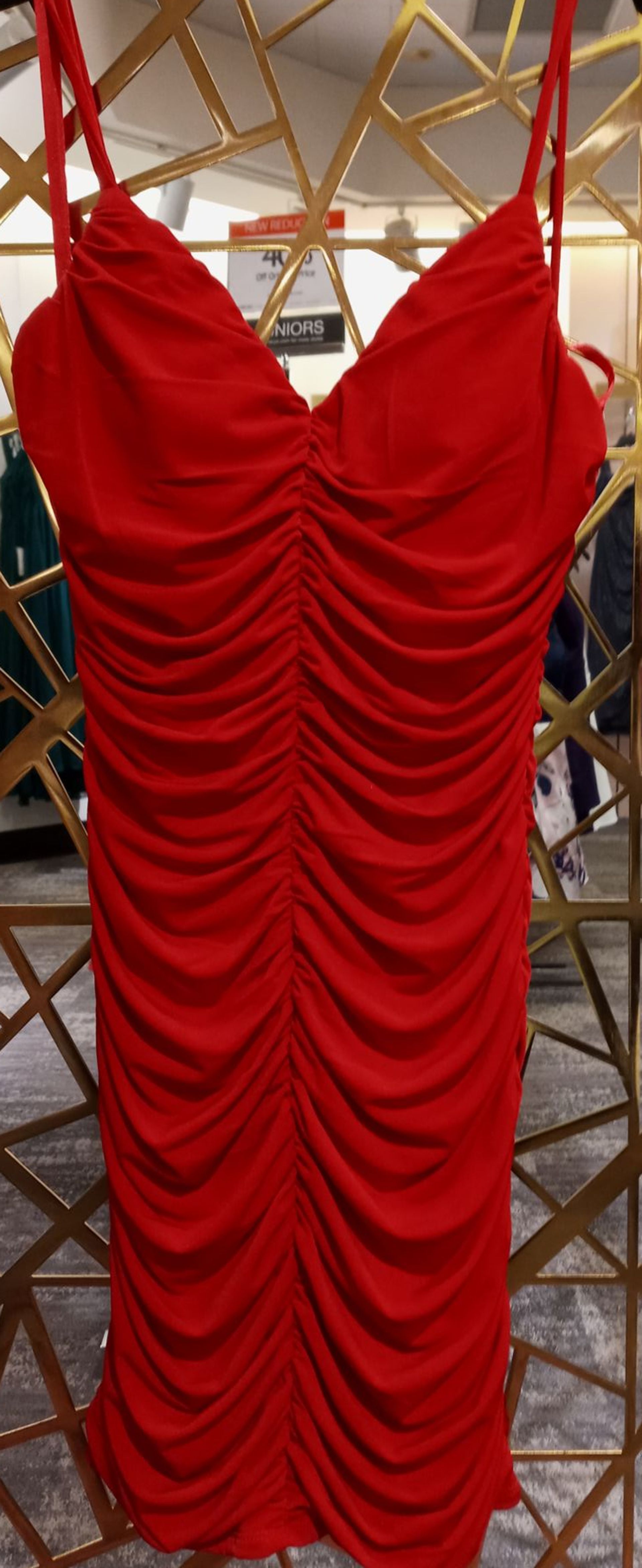 red junior dresses at macys