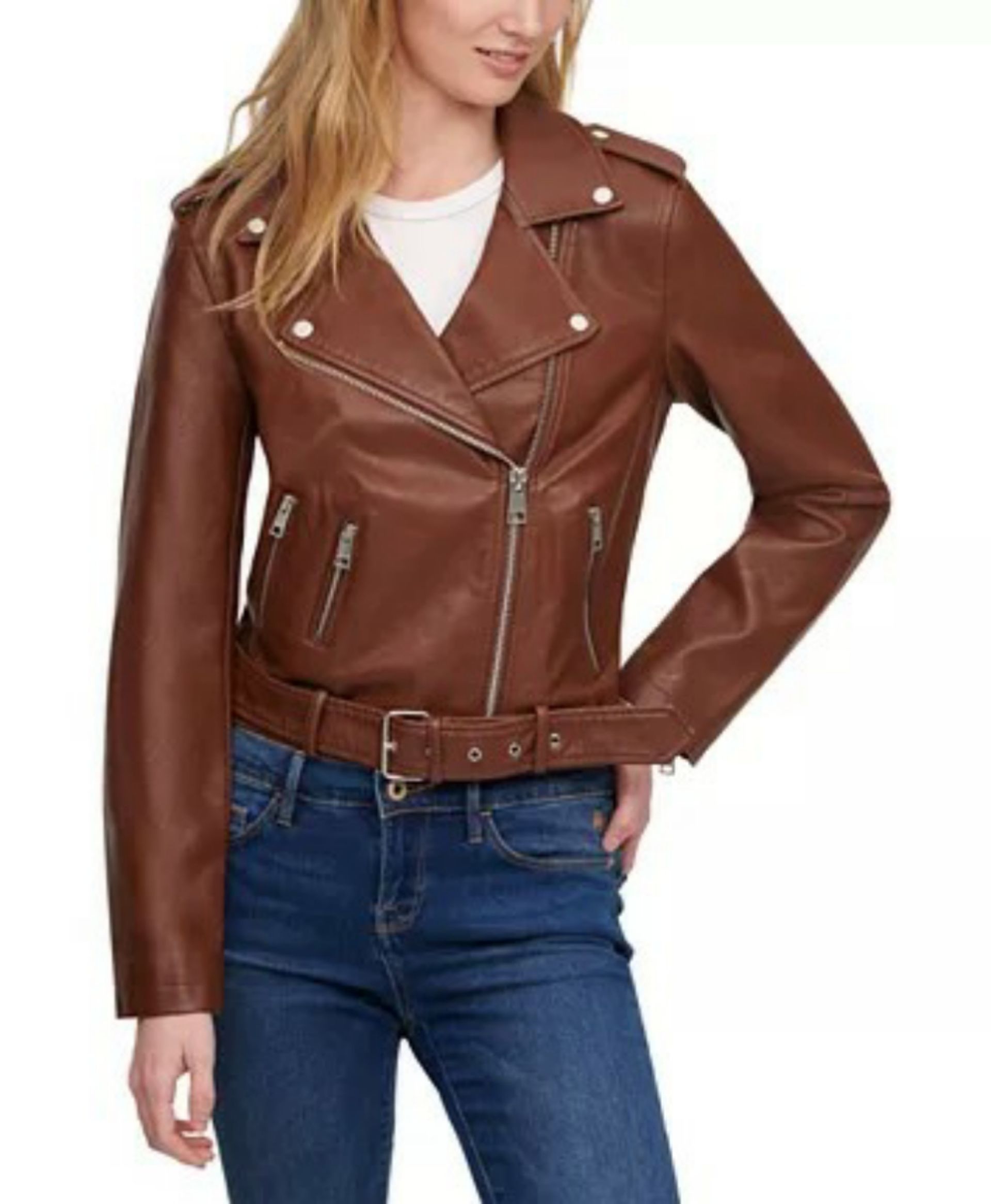 macys leather moto jacket