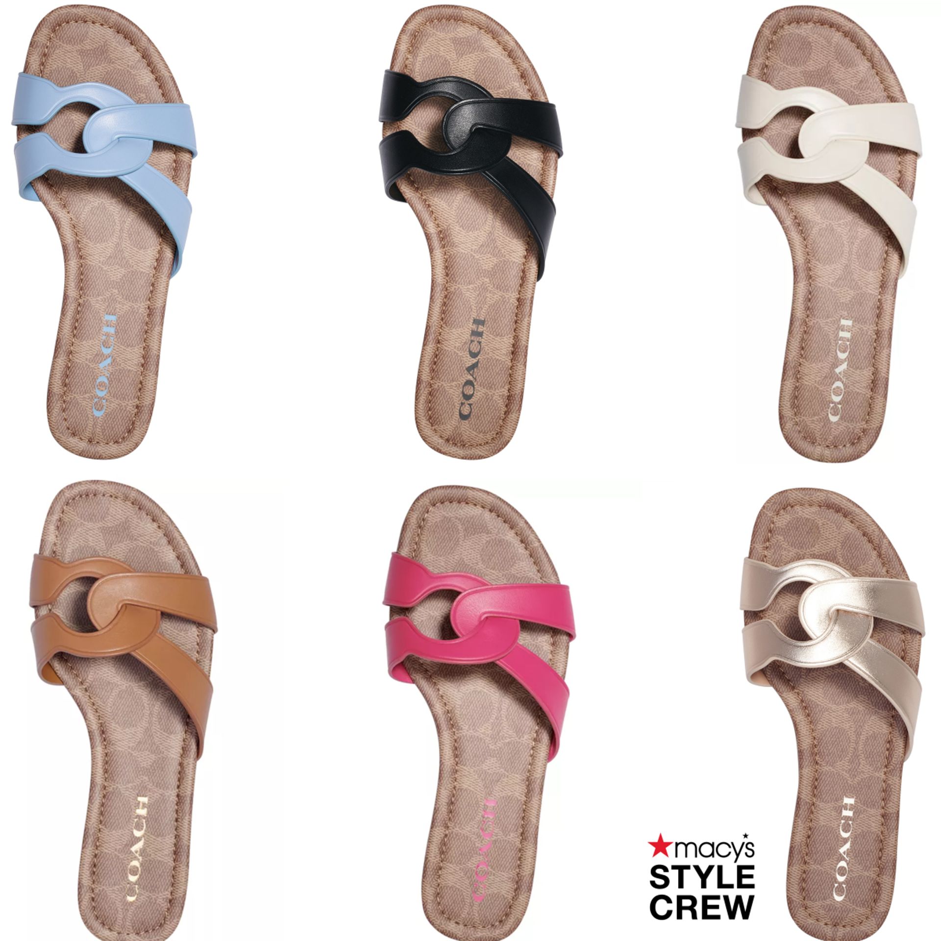 macys coach sandals