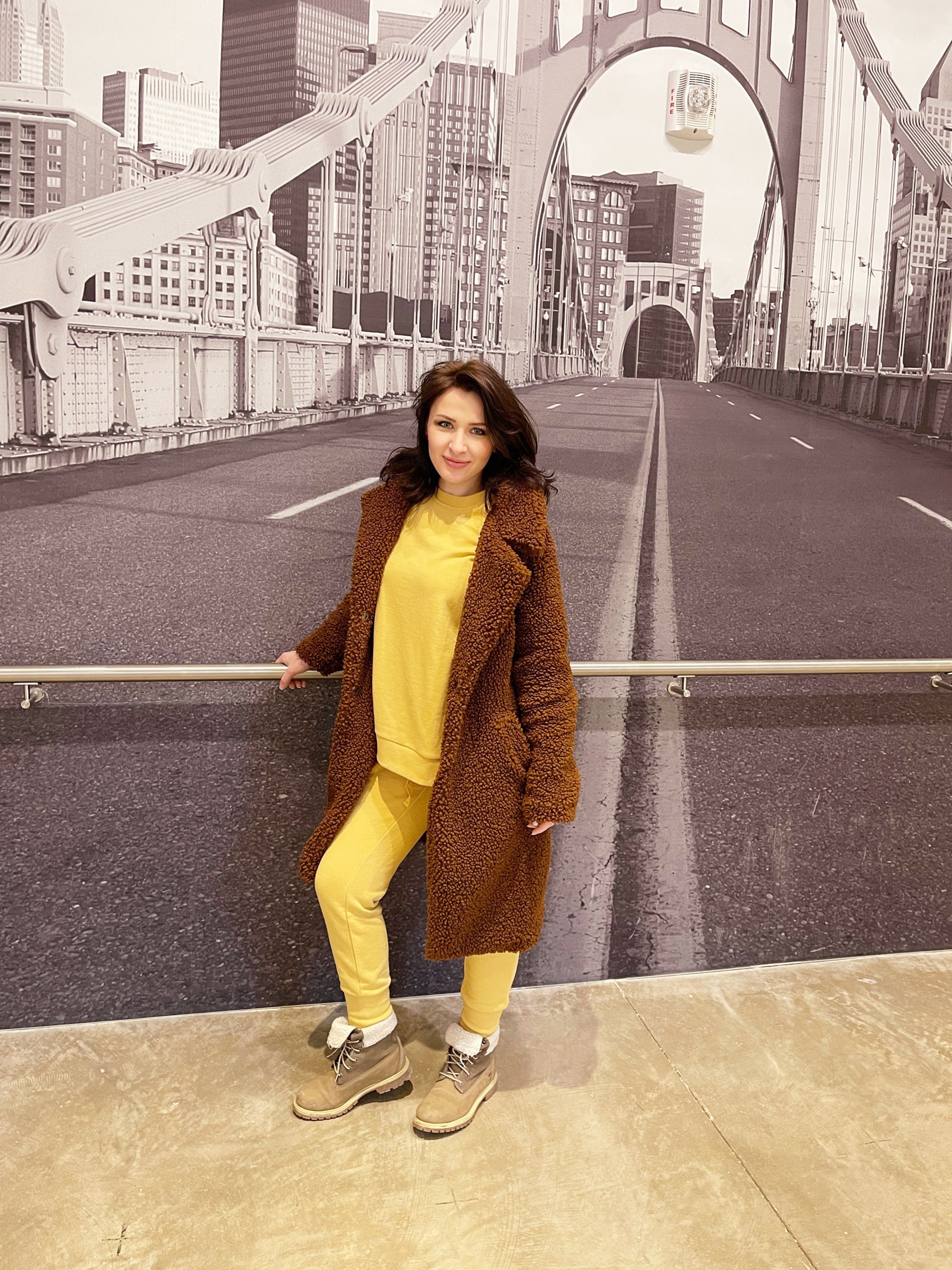 macys yellow coat