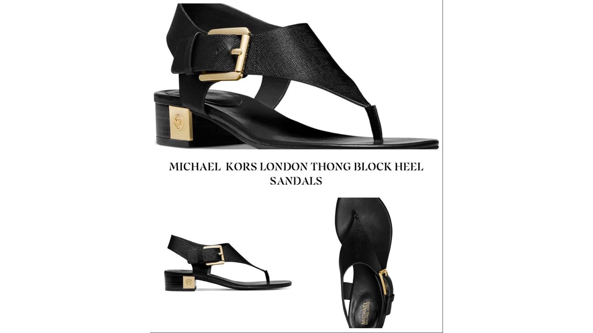 michael michael kors london thong block heel sandals