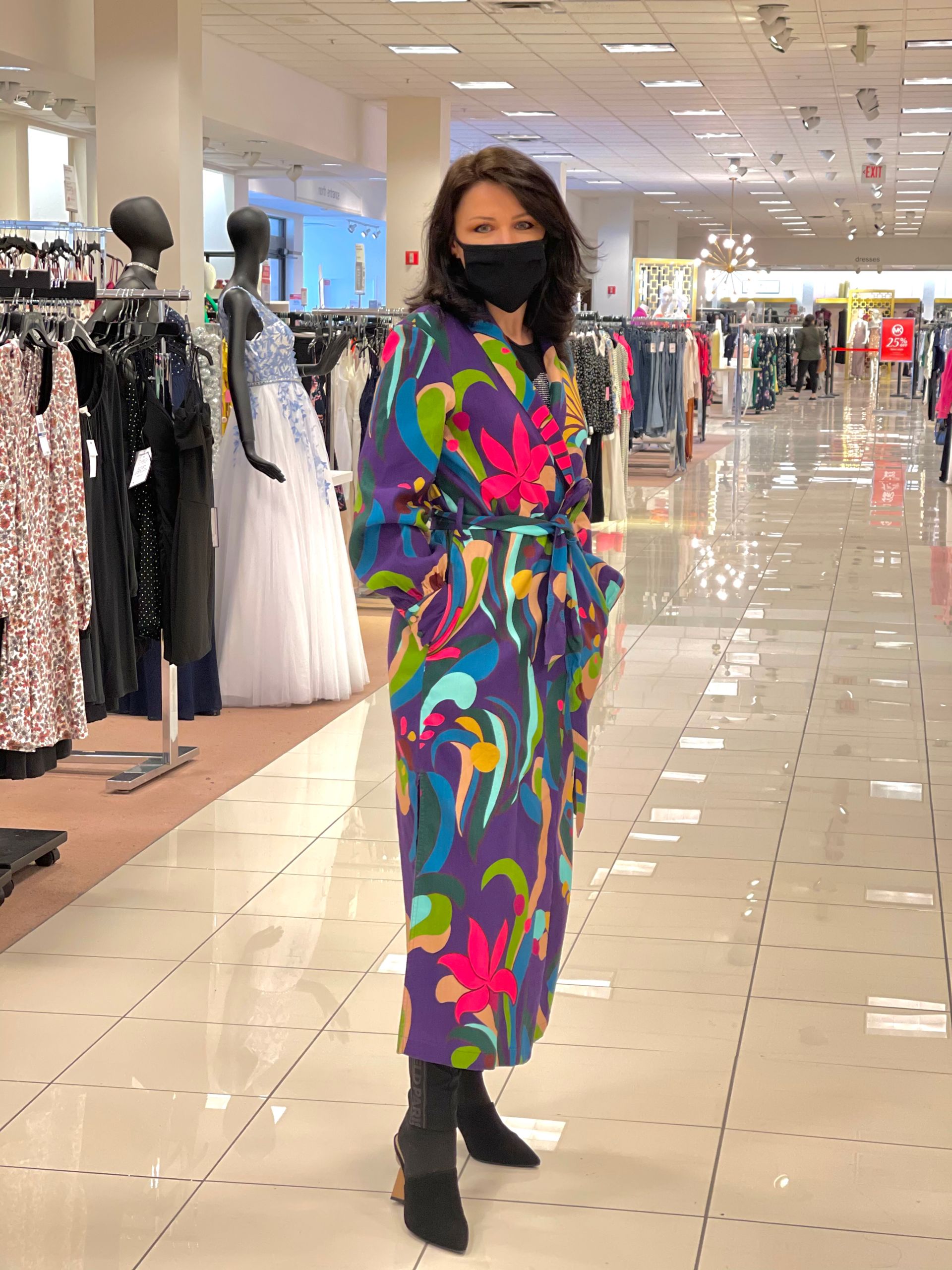 printed duster jacket