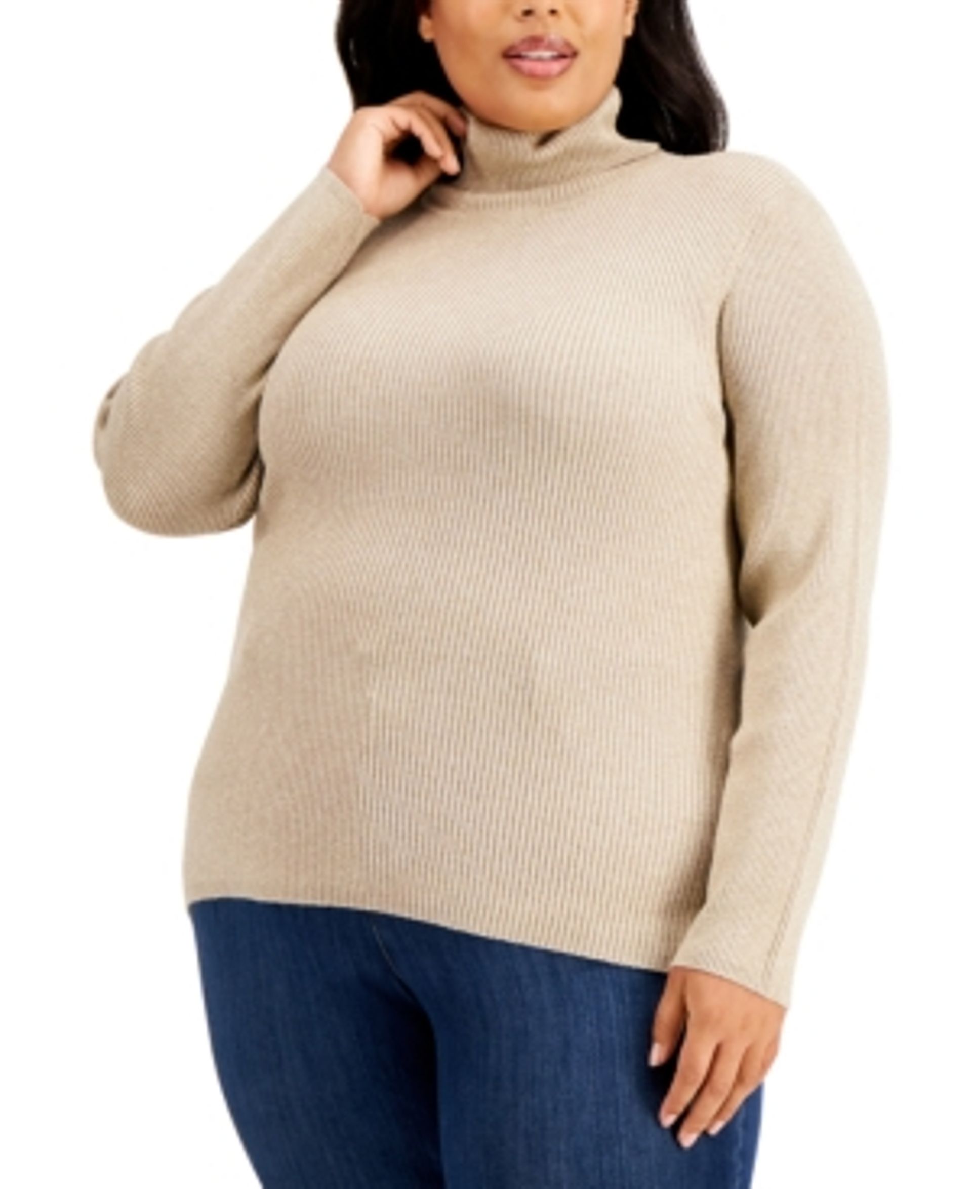 metallic turtleneck