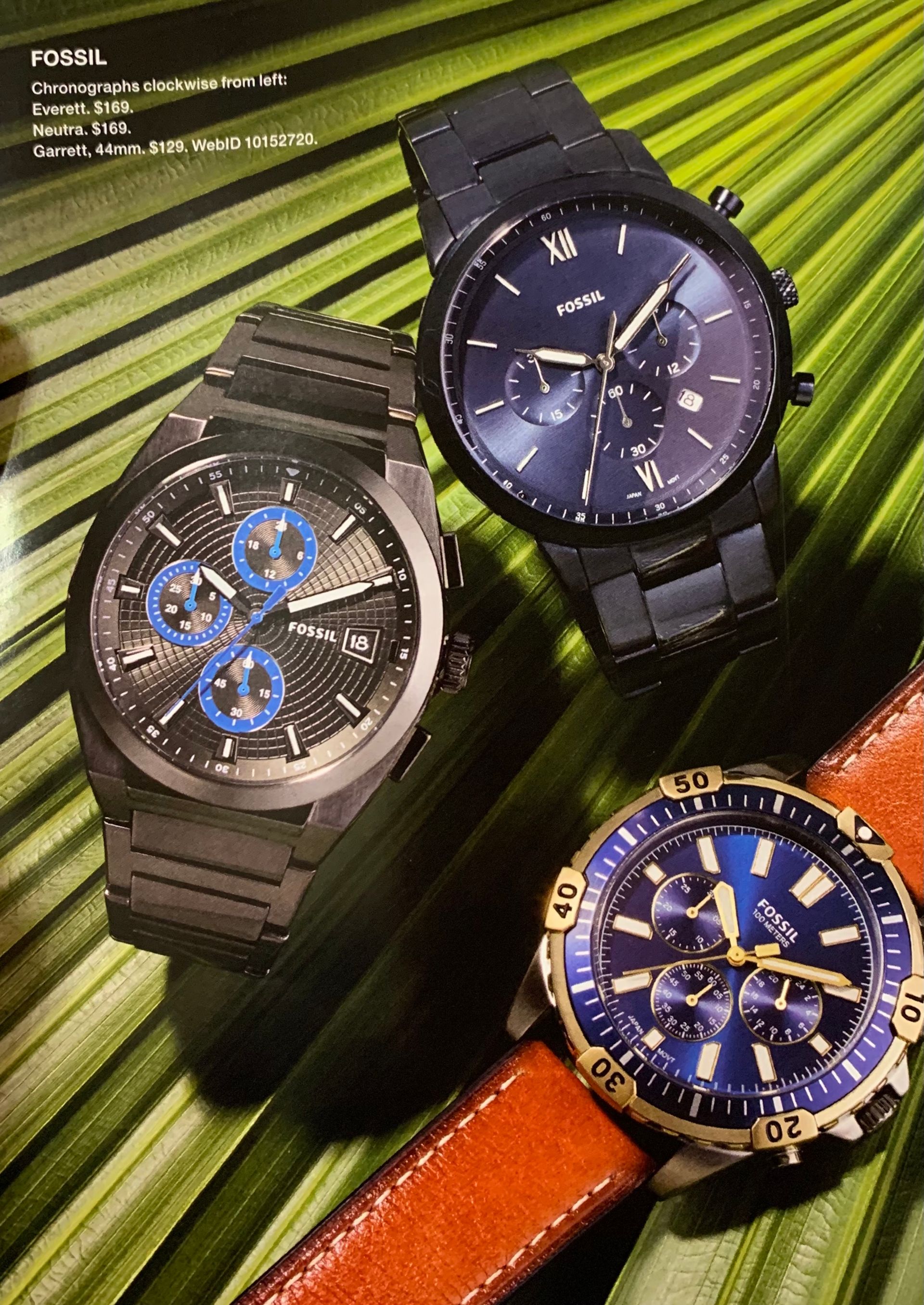 macys mens fossil watches