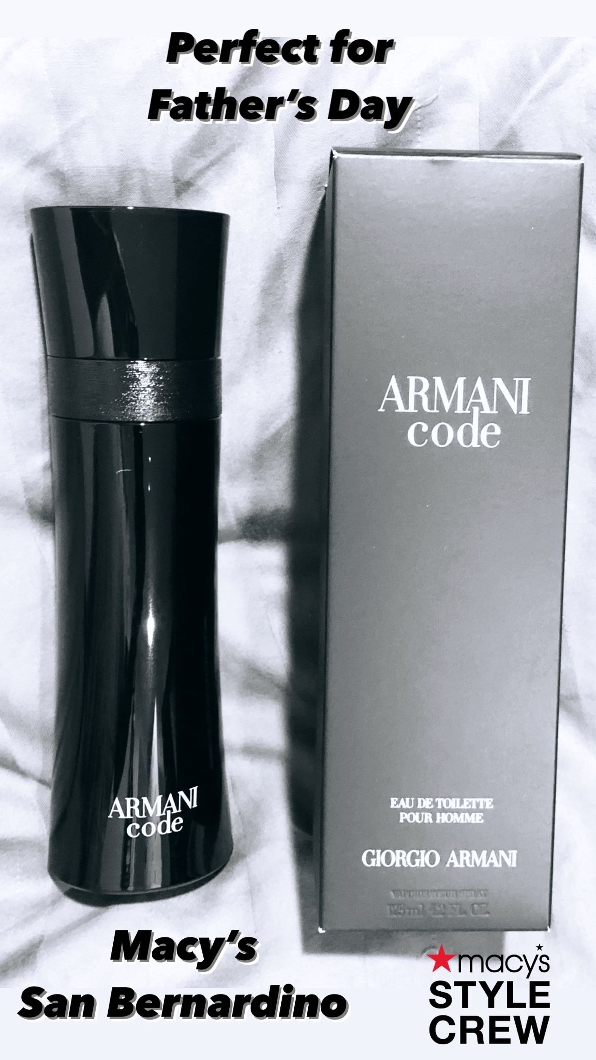 macy's armani code