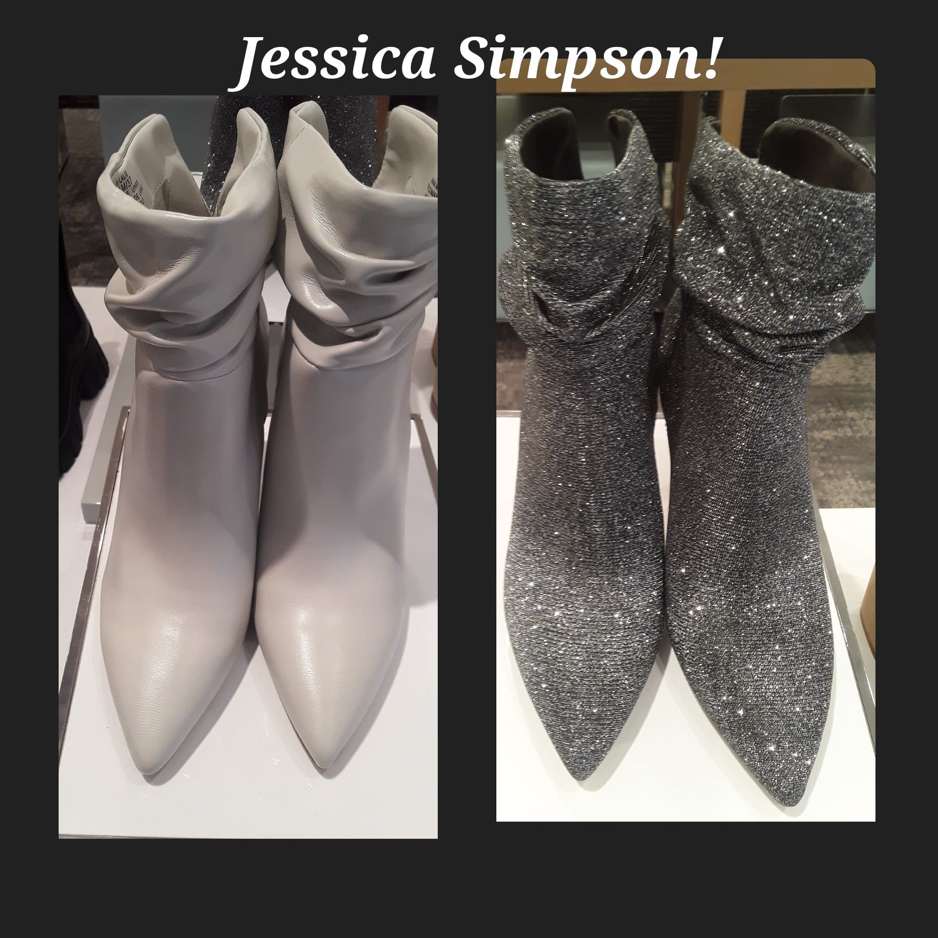 jessica simpson silver booties