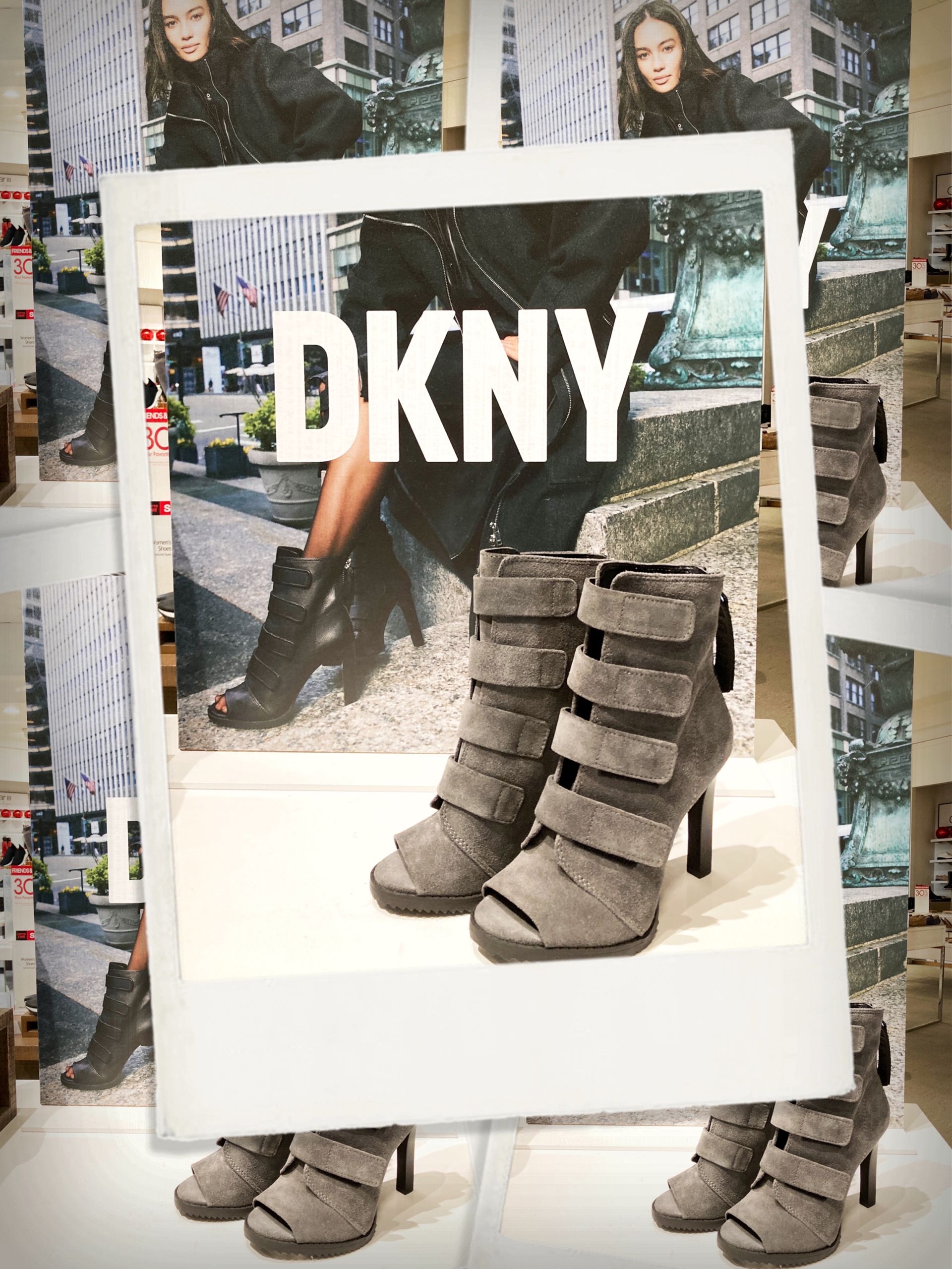 dkny peep toe booties