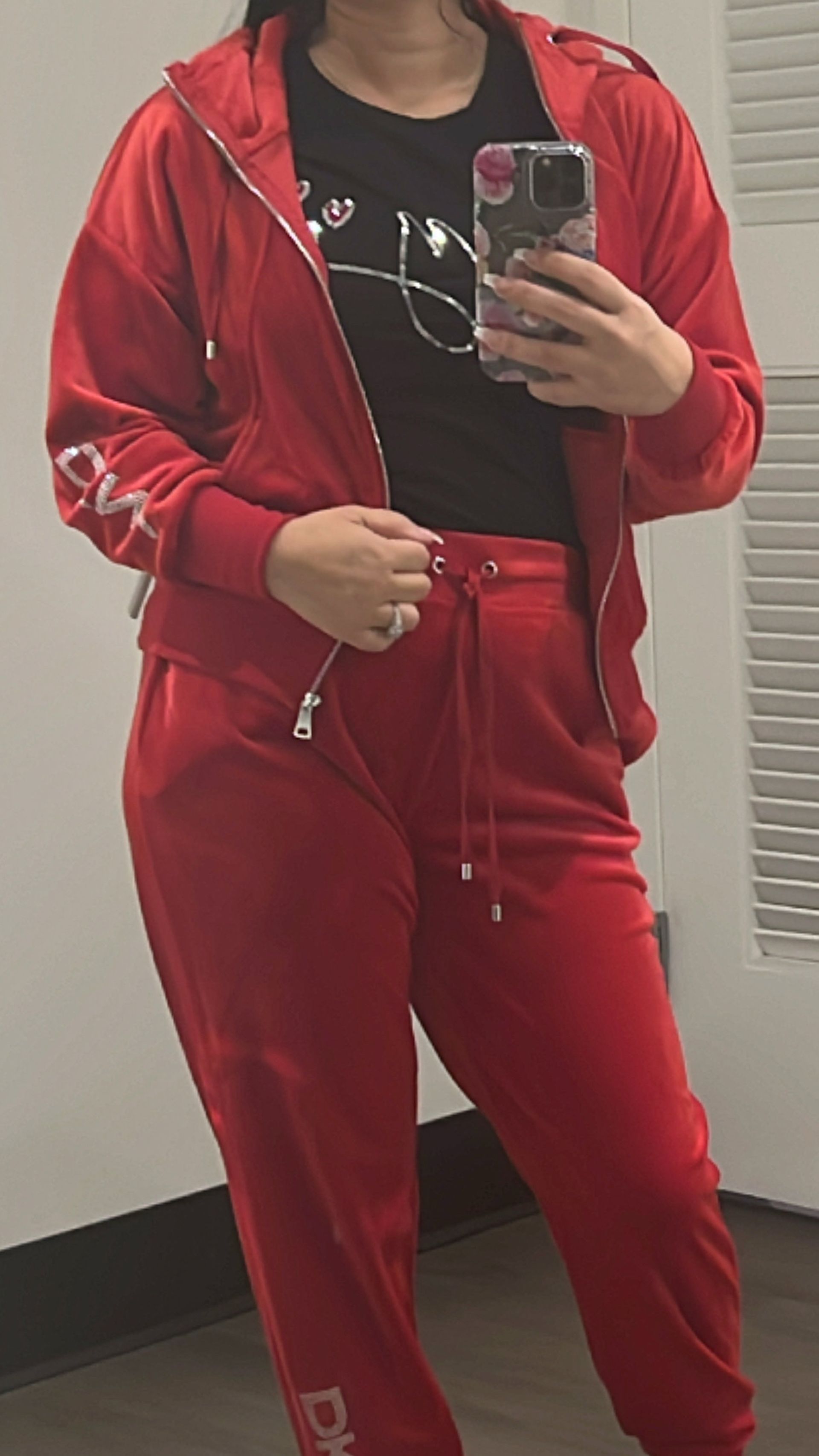 dkny velour tracksuit