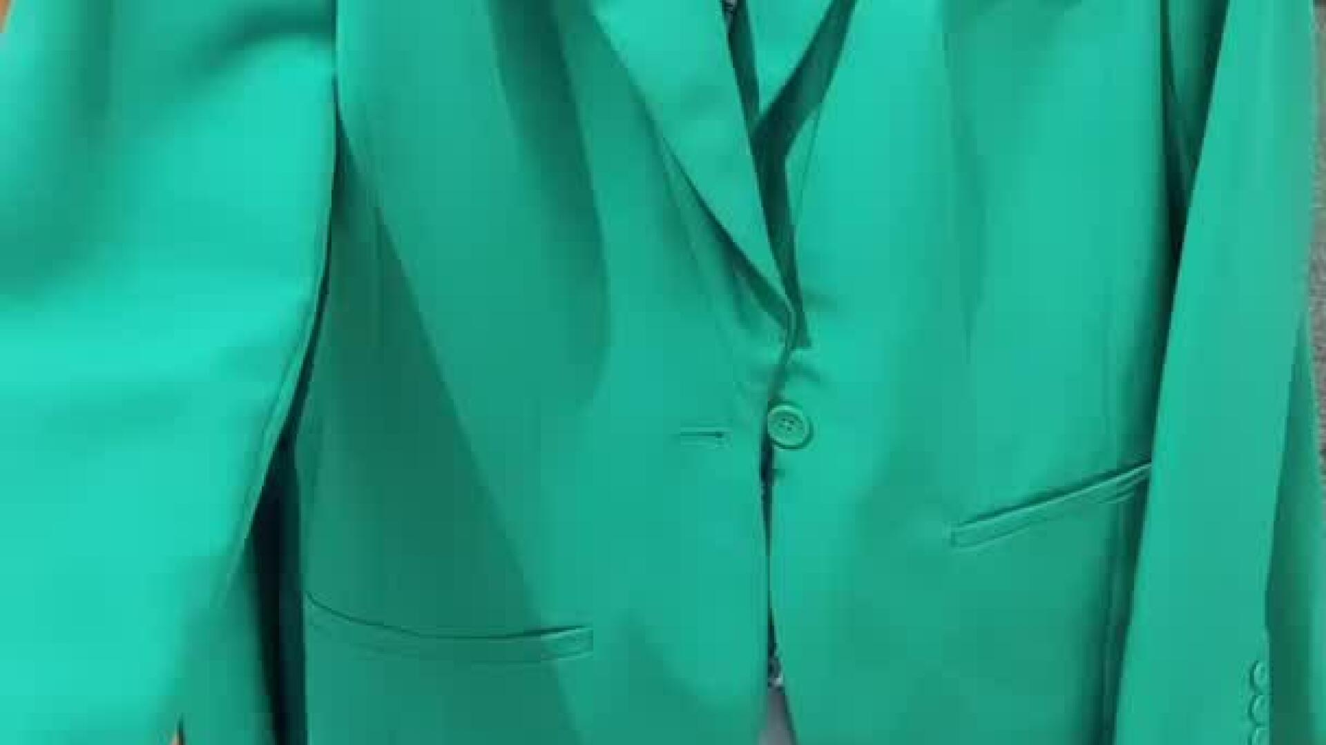 Macys green store blazer