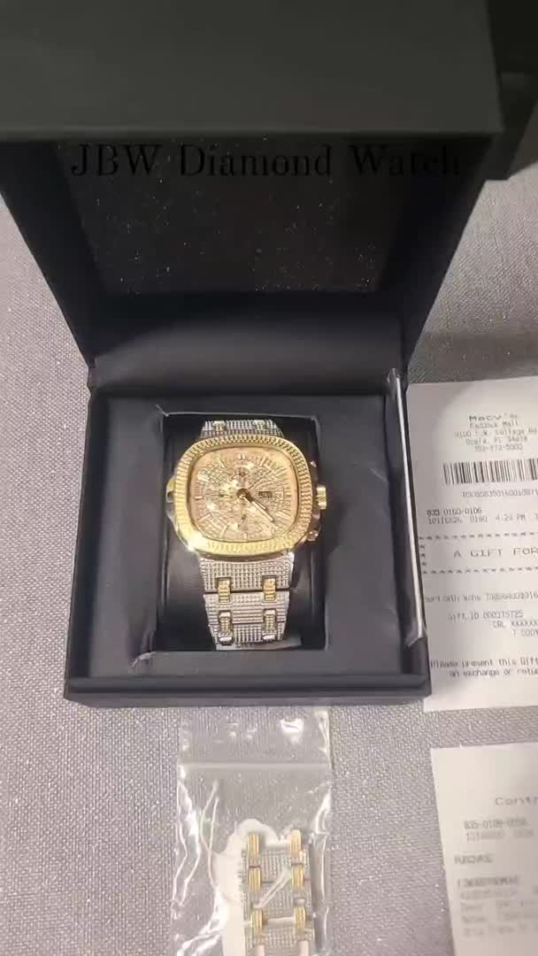 Macy s Style Crew JBW Men s Diamond Watch in 18k Gold plated Two