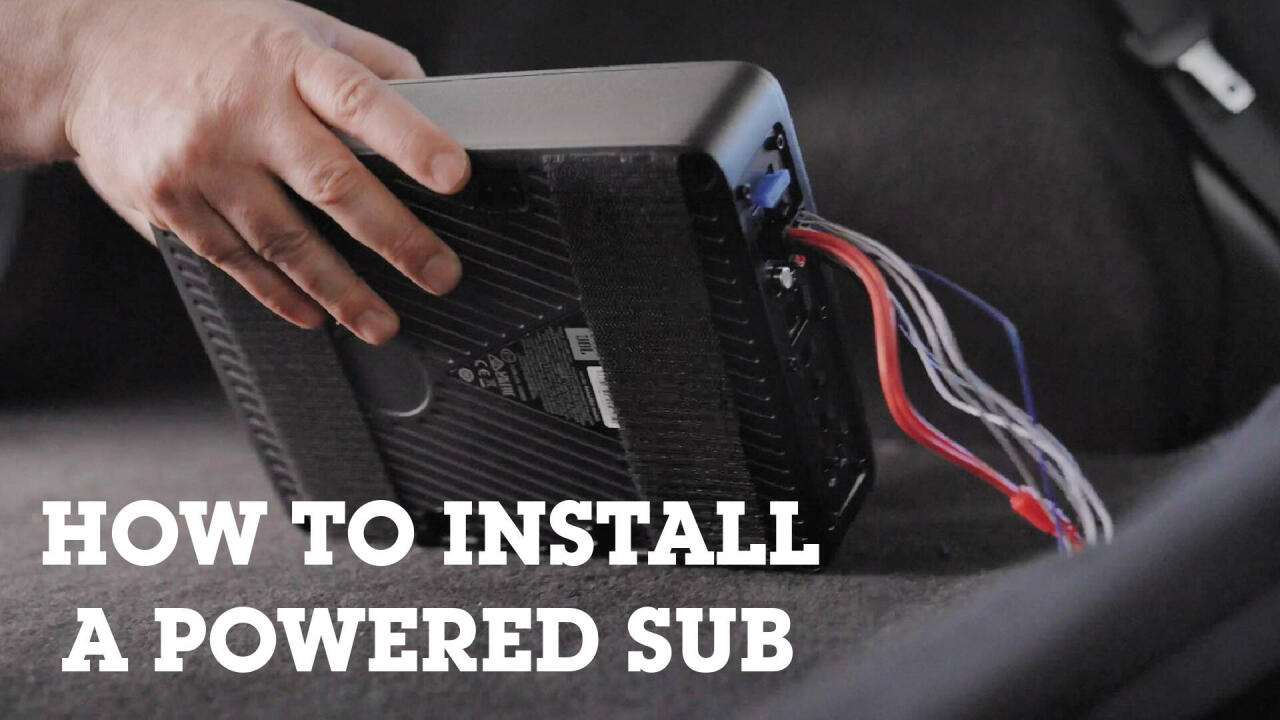 Crutchfield Crutchfield How to install a powered subwoofer in your car