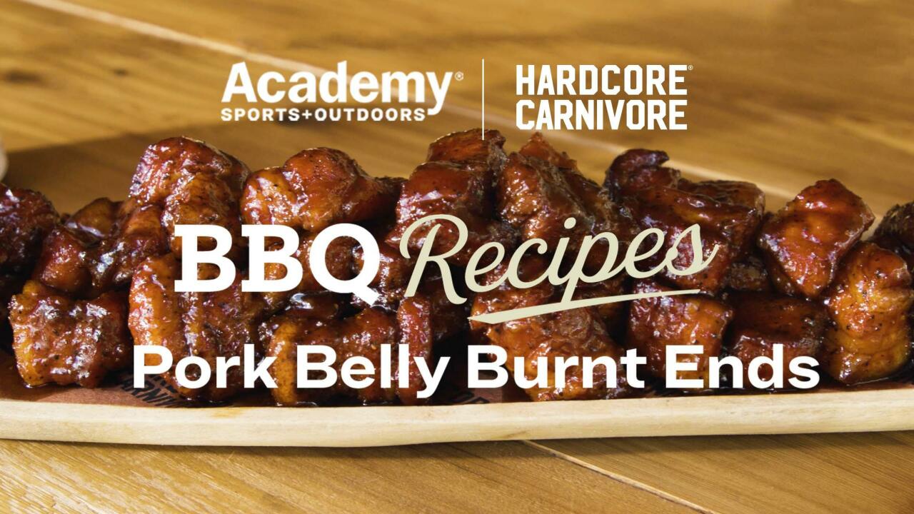 BBQ Recipes Pork Belly Burnt Ends with Hardcore Carnivore