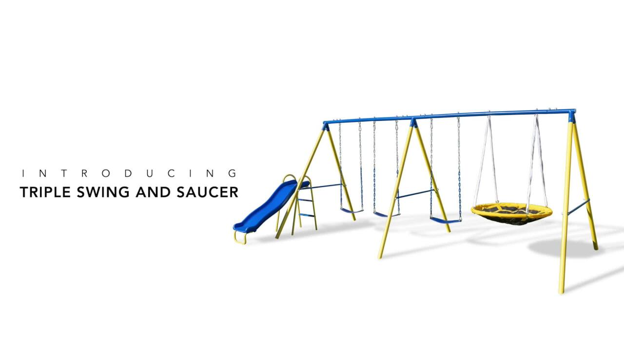Sportspower Triple Swing and Saucer Set | Academy