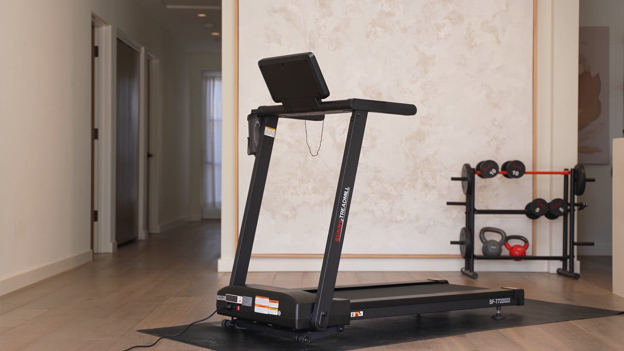 Sunny Health & Fitness Interactive Slim Auto Incline Treadmill with Bluetooth - view number 2
