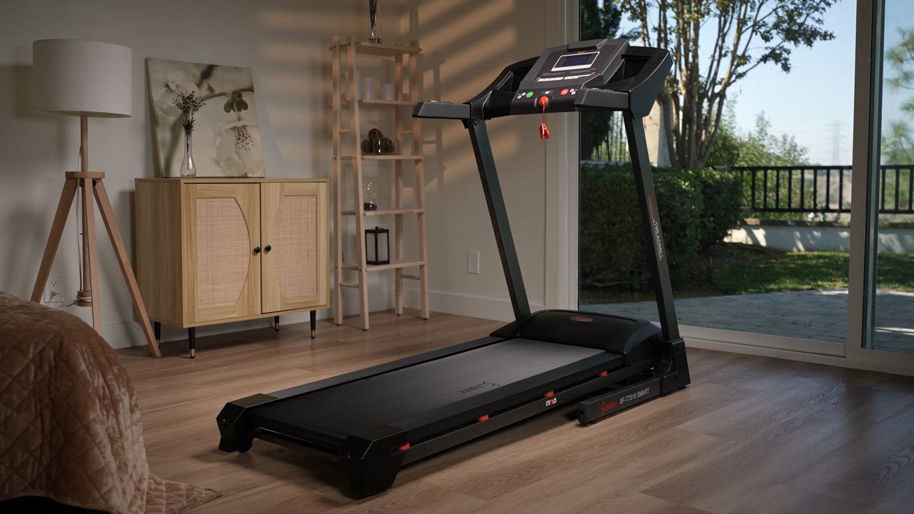 Sunny Health & Fitness Premium Smart Treadmill with Auto Incline - view number 4