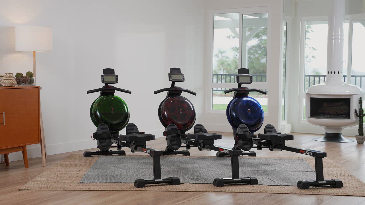 Sunny Health & Fitness Hydro + Dual-Resistance Smart Magnetic Water Rowing Machine - view number 4