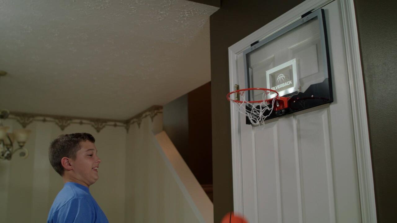 Silverback LED Over the Door Mini Basketball Hoop - 160784941